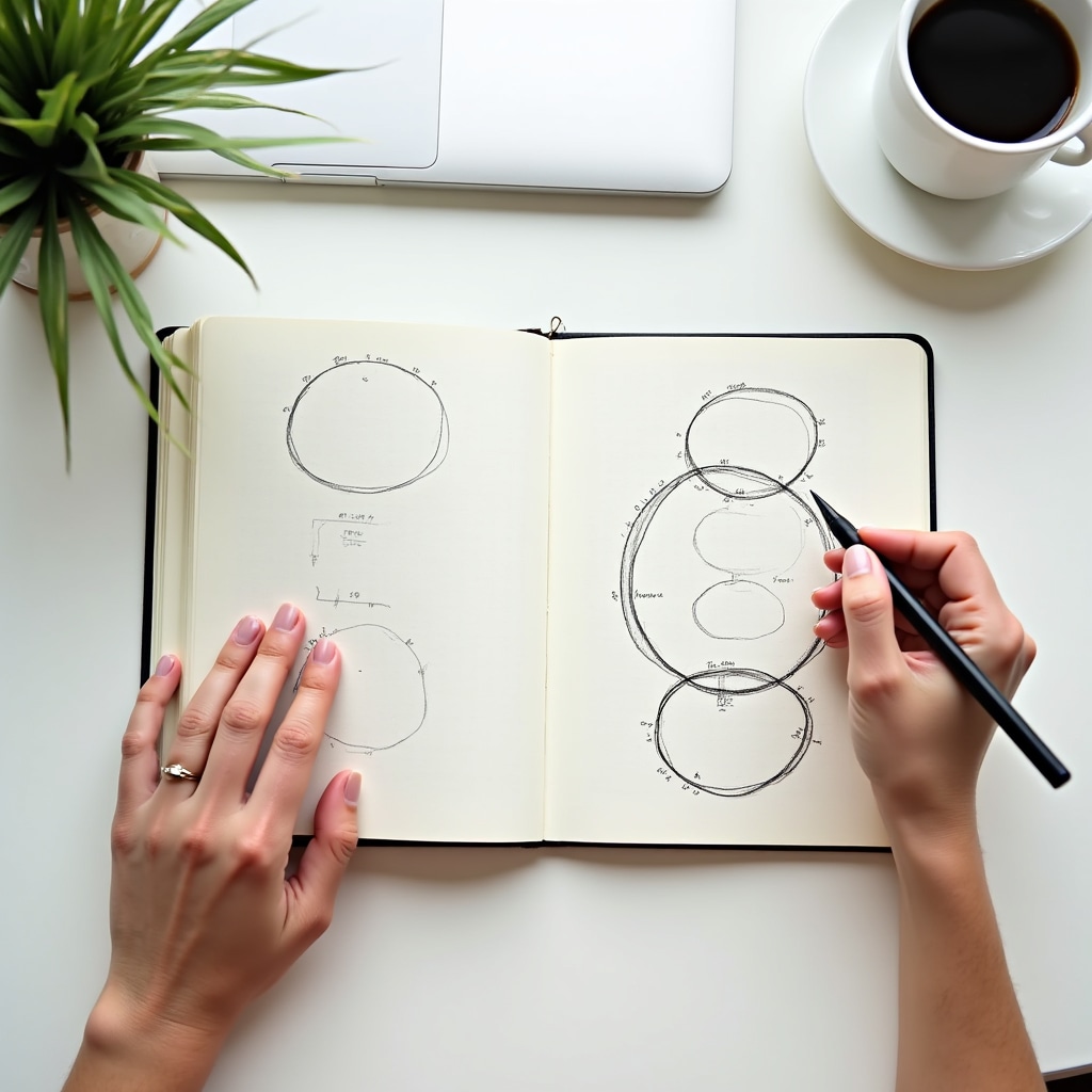 Visual representation of habit loop cycles and behavioral patterns